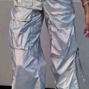 Zara shiny metallic cargo